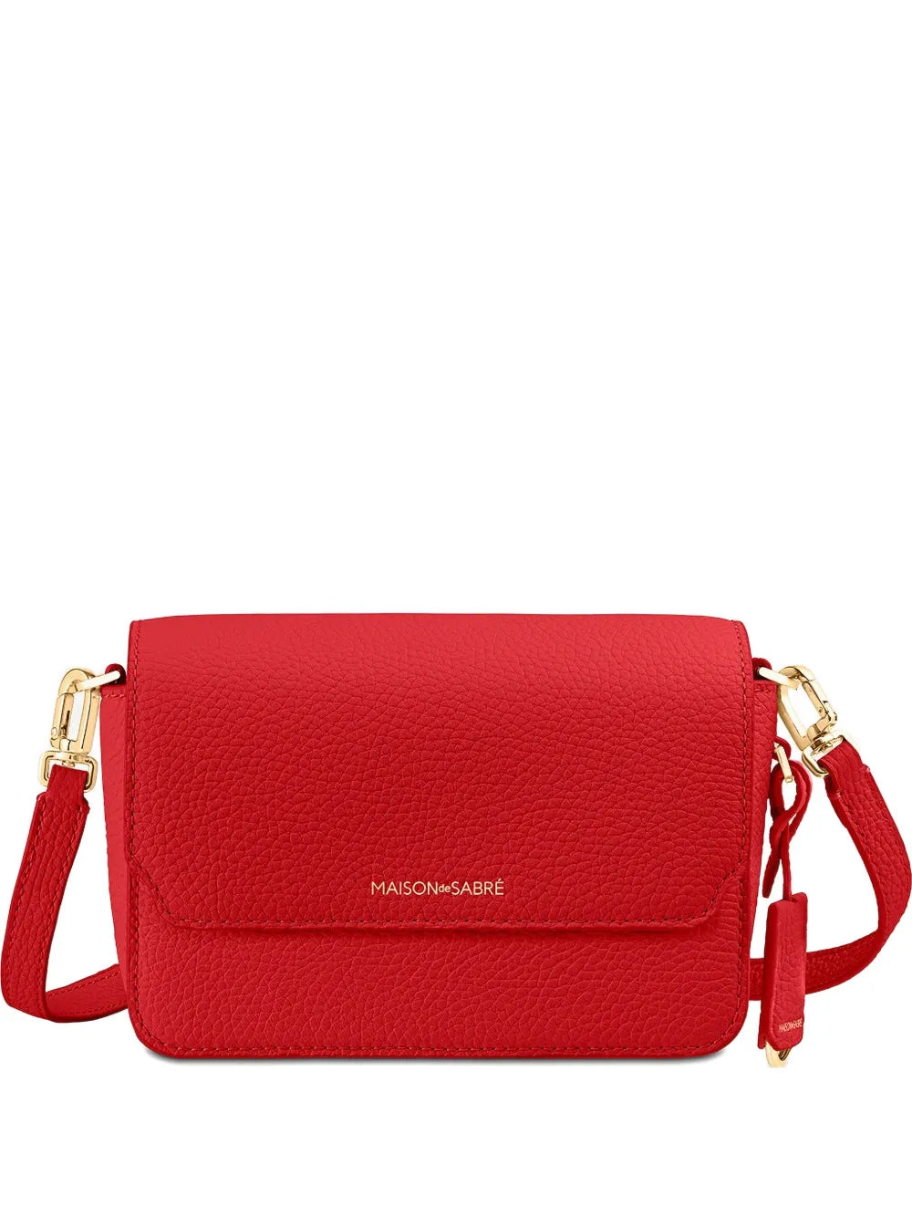 Maison De Sabre Leather Flap Shoulder Bag — Same as shown — Size One Size — Front View