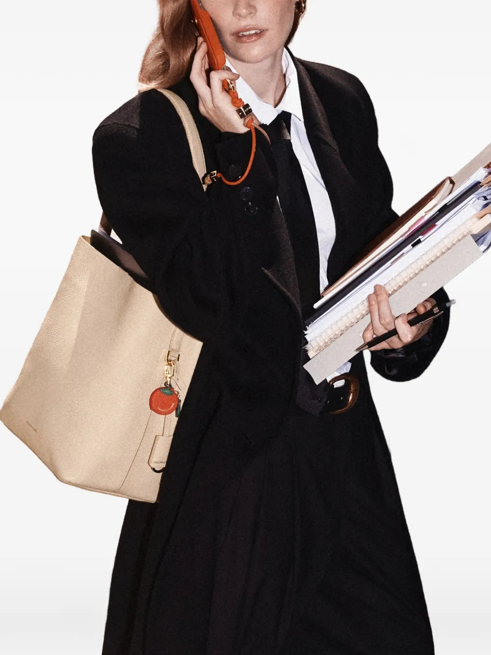 Maison De Sabre Leather Bucket Soft Tote — Same as shown — Size One Size — Side View