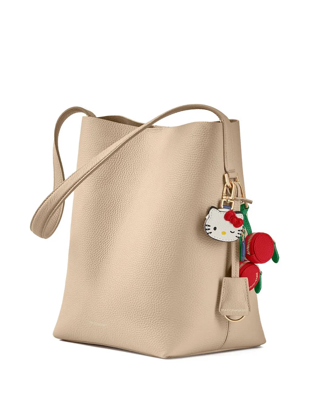 Maison De Sabre Leather Bucket Soft Tote — Same as shown — Size One Size — Back View