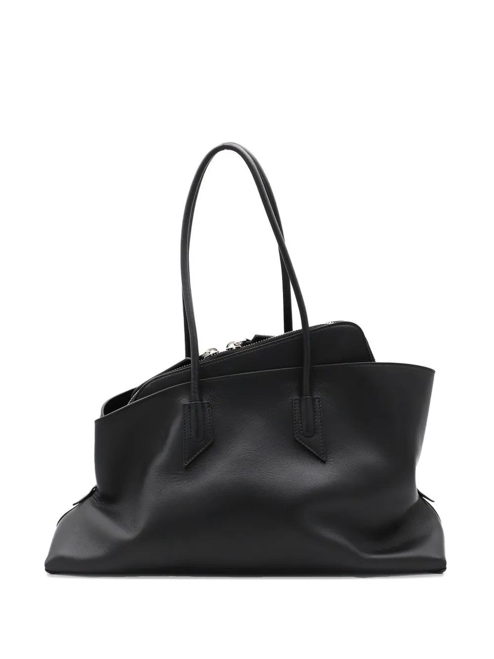 The Attico Medium La Passeggiata Leather Shoulder Bag — Same as shown — Size One Size — Front View