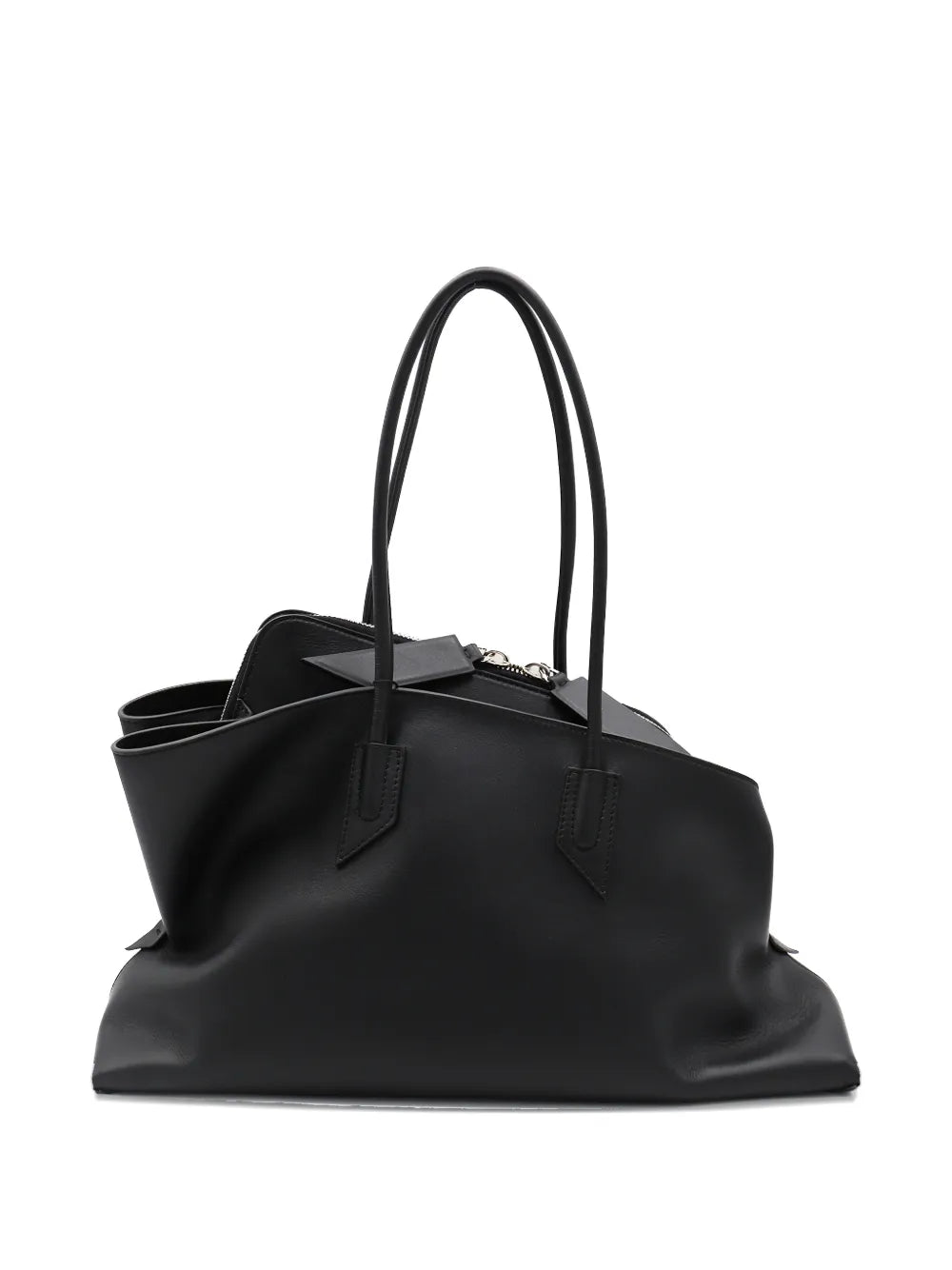 The Attico Medium La Passeggiata Leather Shoulder Bag — Same as shown — Size One Size — Side View