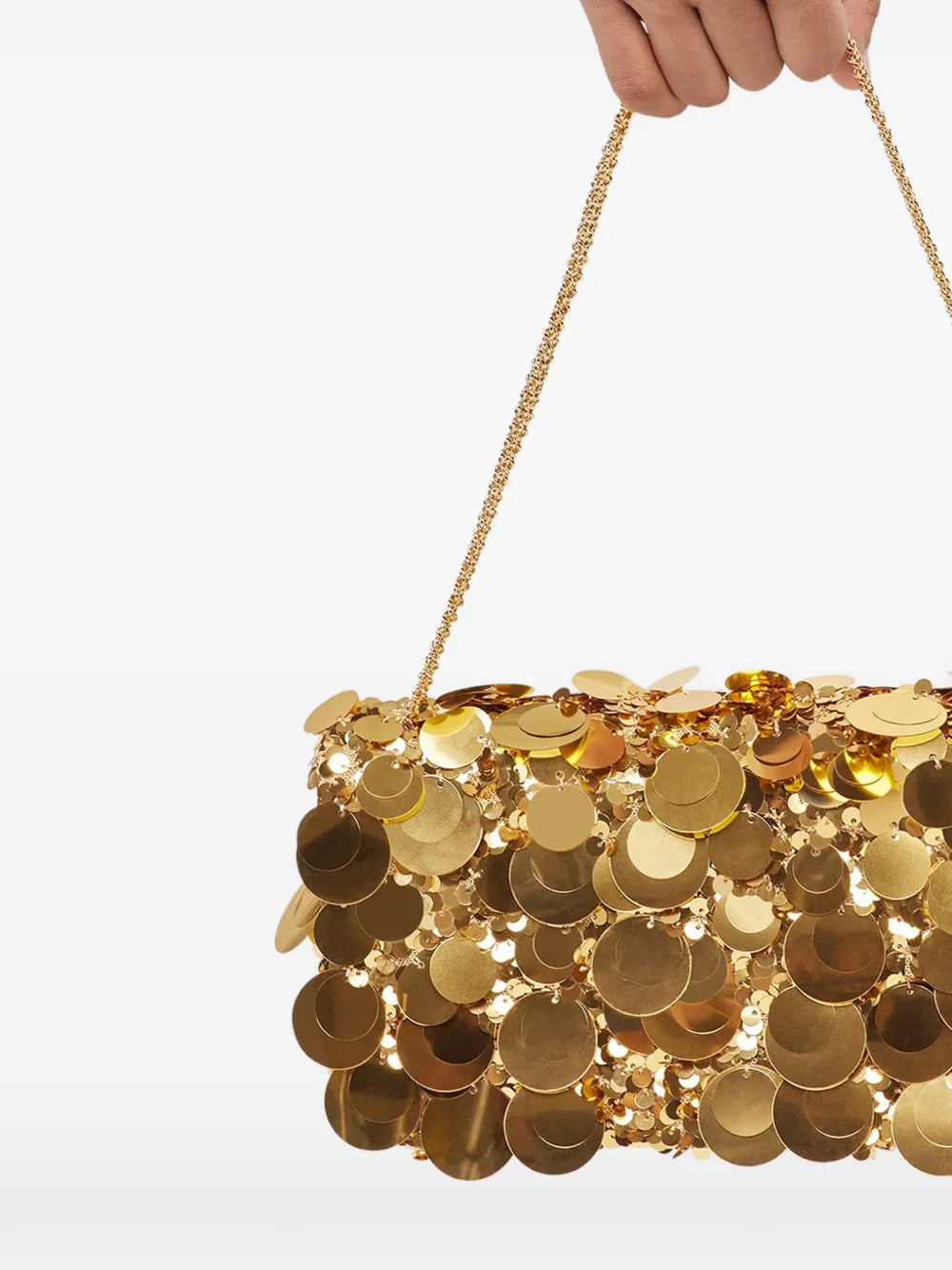 Rabanne Sequin Embroidered Shoulder Bag — Same as shown — Size One Size — Detail View