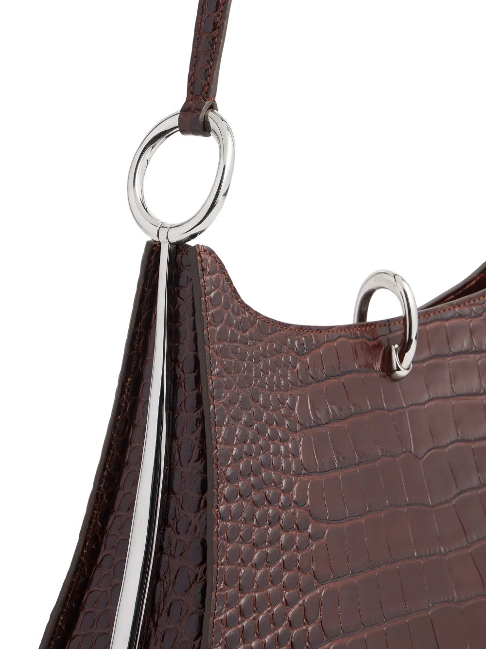 Rabanne Ring Embossed Leather Shoulder Bag — Same as shown — Size One Size — Top View