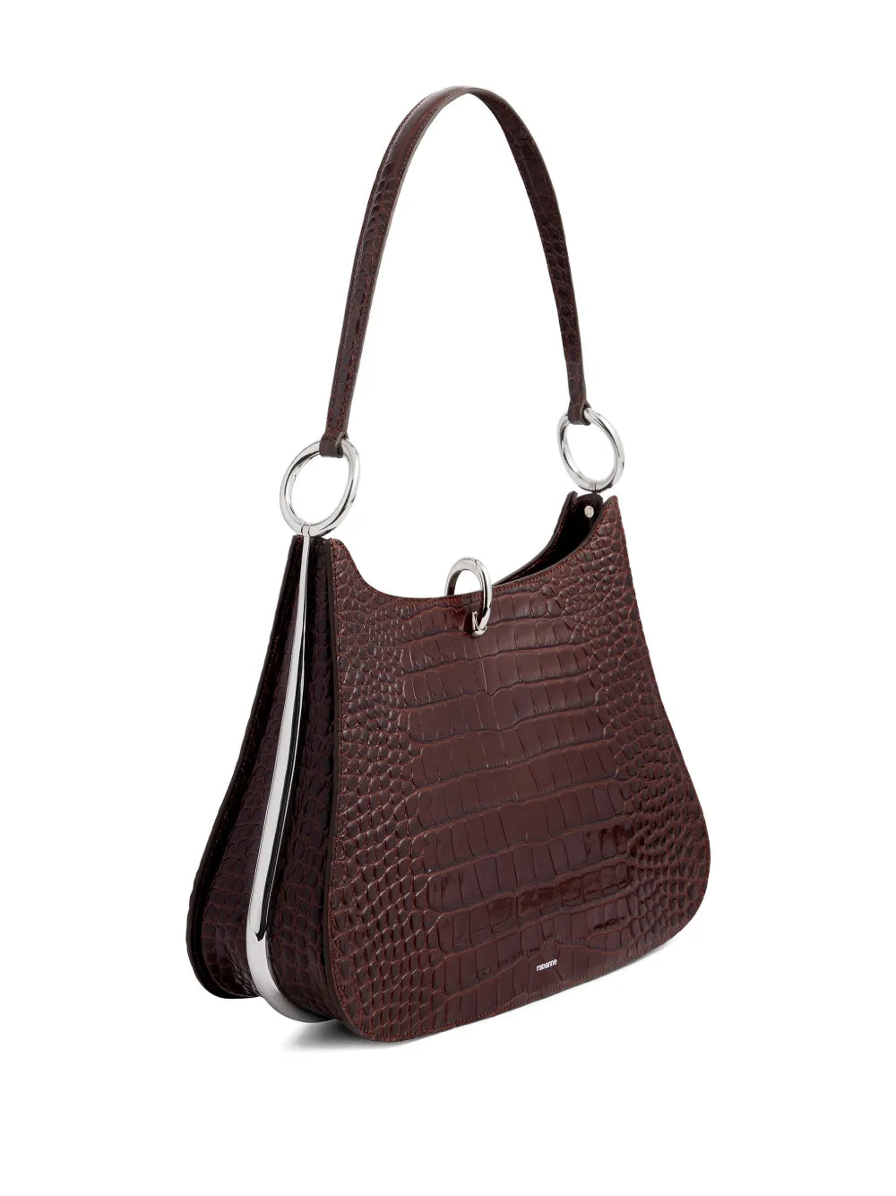 Rabanne Ring Embossed Leather Shoulder Bag — Same as shown — Size One Size — Back View