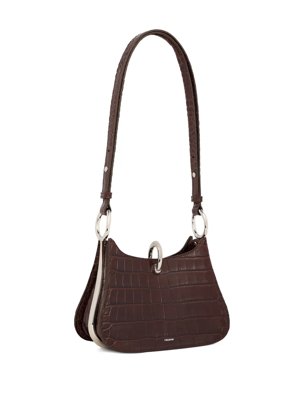 Rabanne Ring Embossed Leather Shoulder Bag — Same as shown — Size One Size — Top View