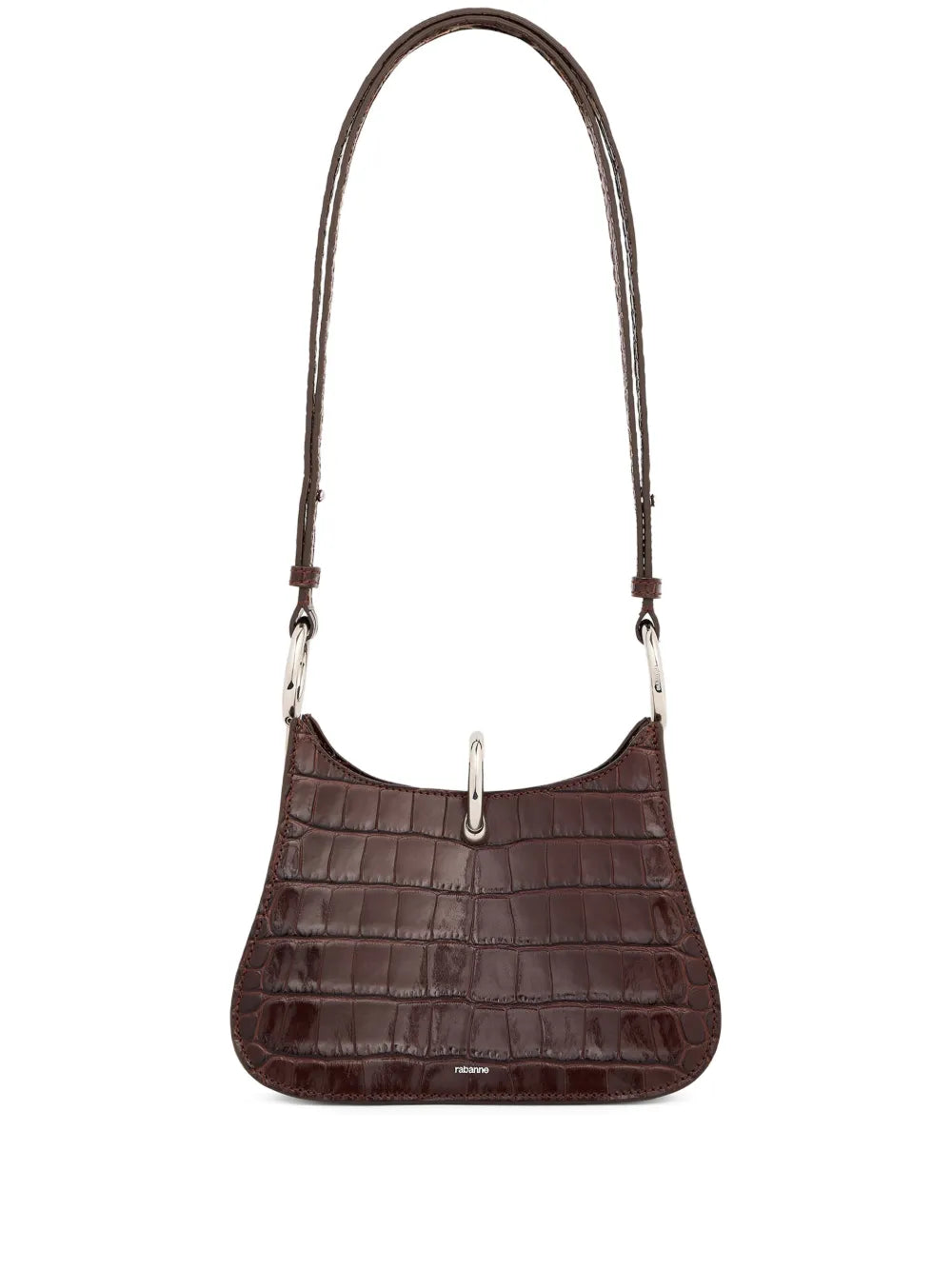 Rabanne Ring Embossed Leather Shoulder Bag — Same as shown — Size One Size — Front View