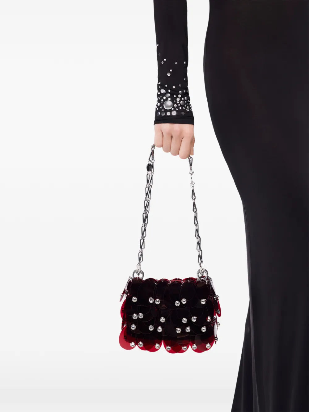 Rabanne Chain Strap Shoulder Bag — Same as shown — Size One Size — Side View