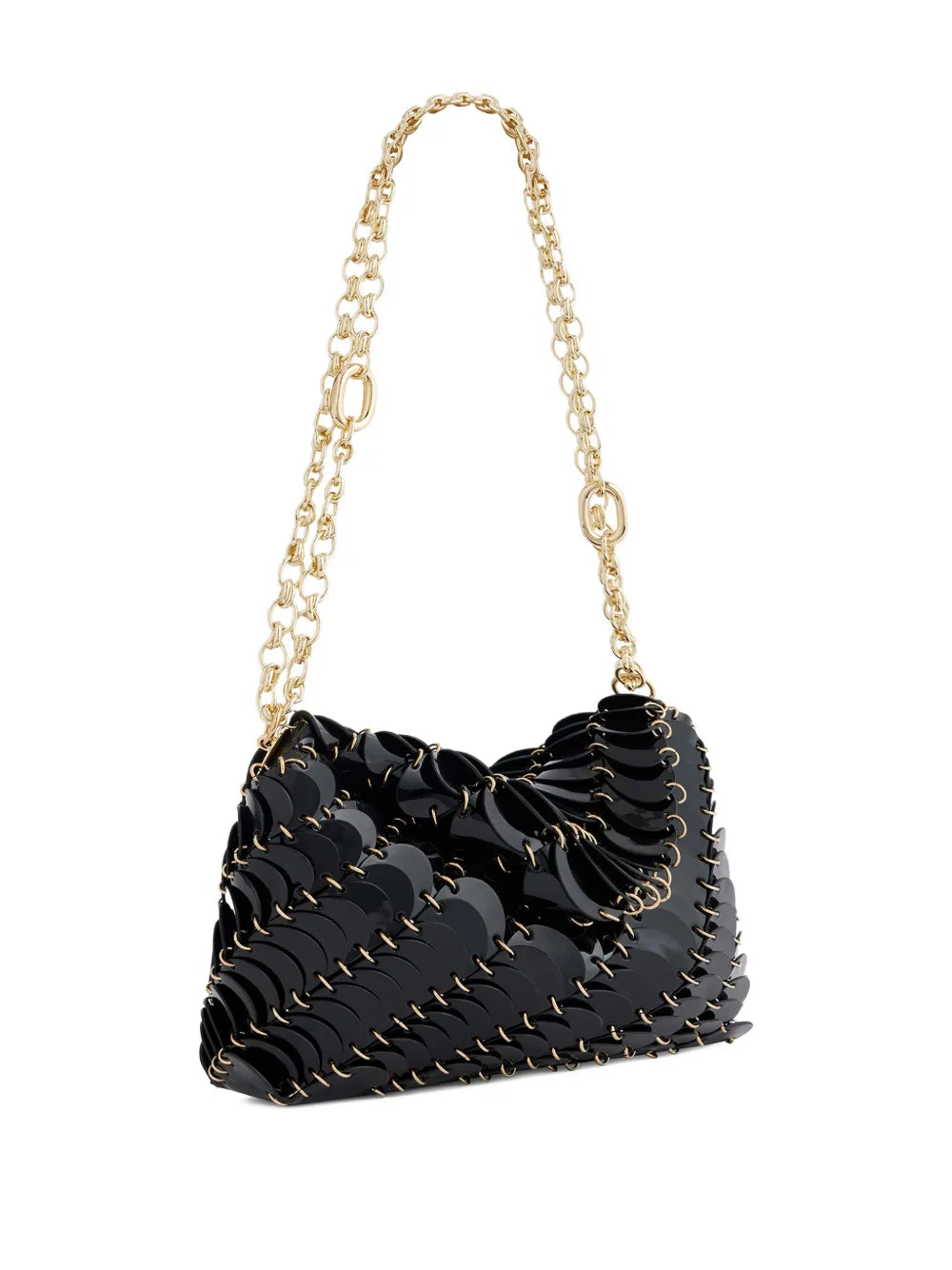 Rabanne Patent Paco Leather Shoulder Bag — Same as shown — Size One Size — Back View