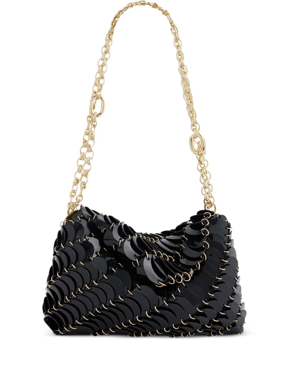 Rabanne Patent Paco Leather Shoulder Bag — Same as shown — Size One Size — Front View