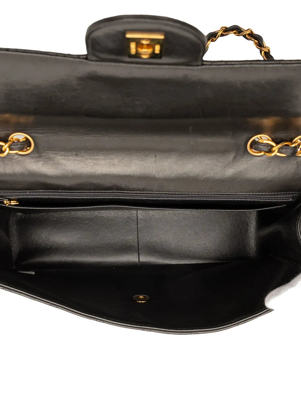 Chanel Pre Owned 1994 1996 Jumbo Classic Lambskin Single Flap Shoulder Bag — Same as shown — Size One Size — Top View