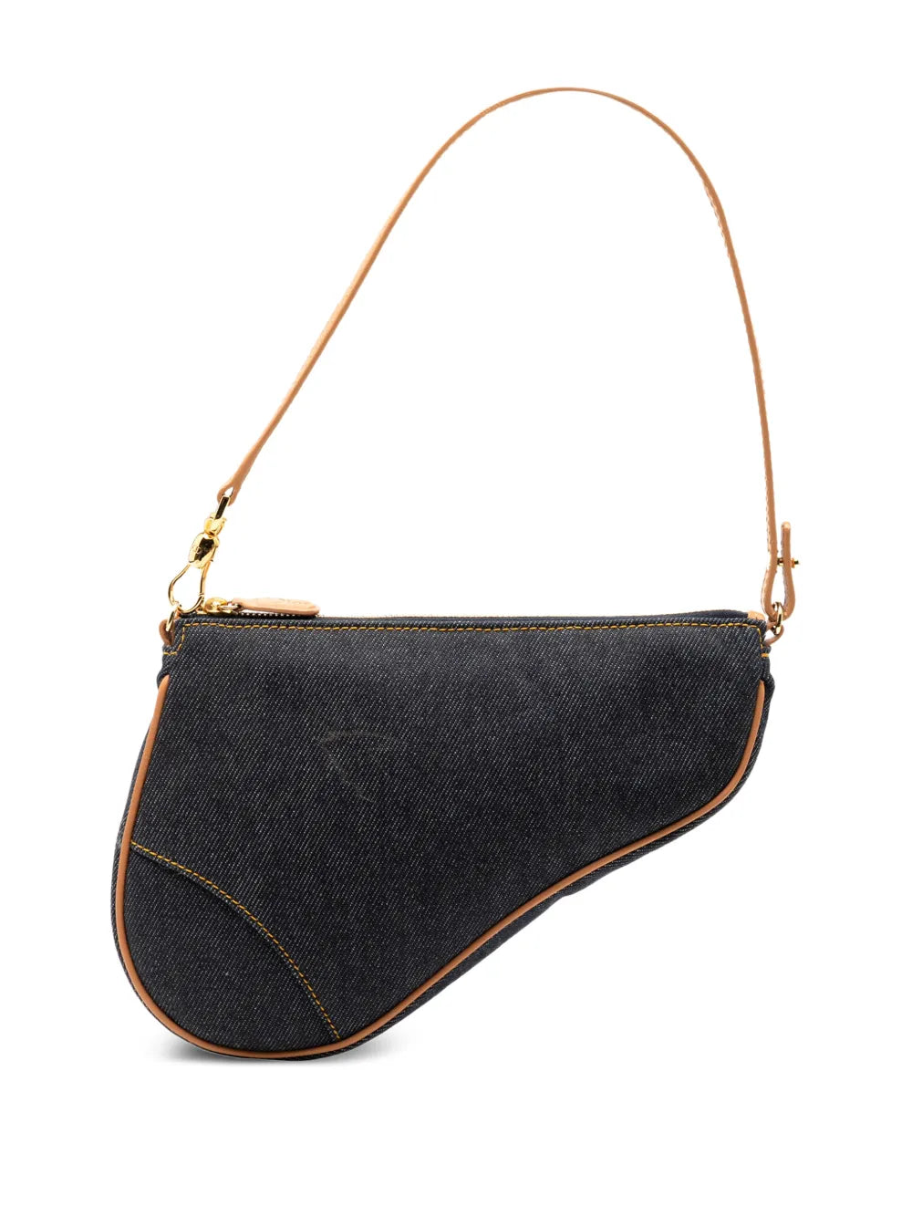 Christian Dior Pre Owned 2001 Mini Denim Saddle Pochette Shoulder Bag — Same as shown — Size One Size — Front View