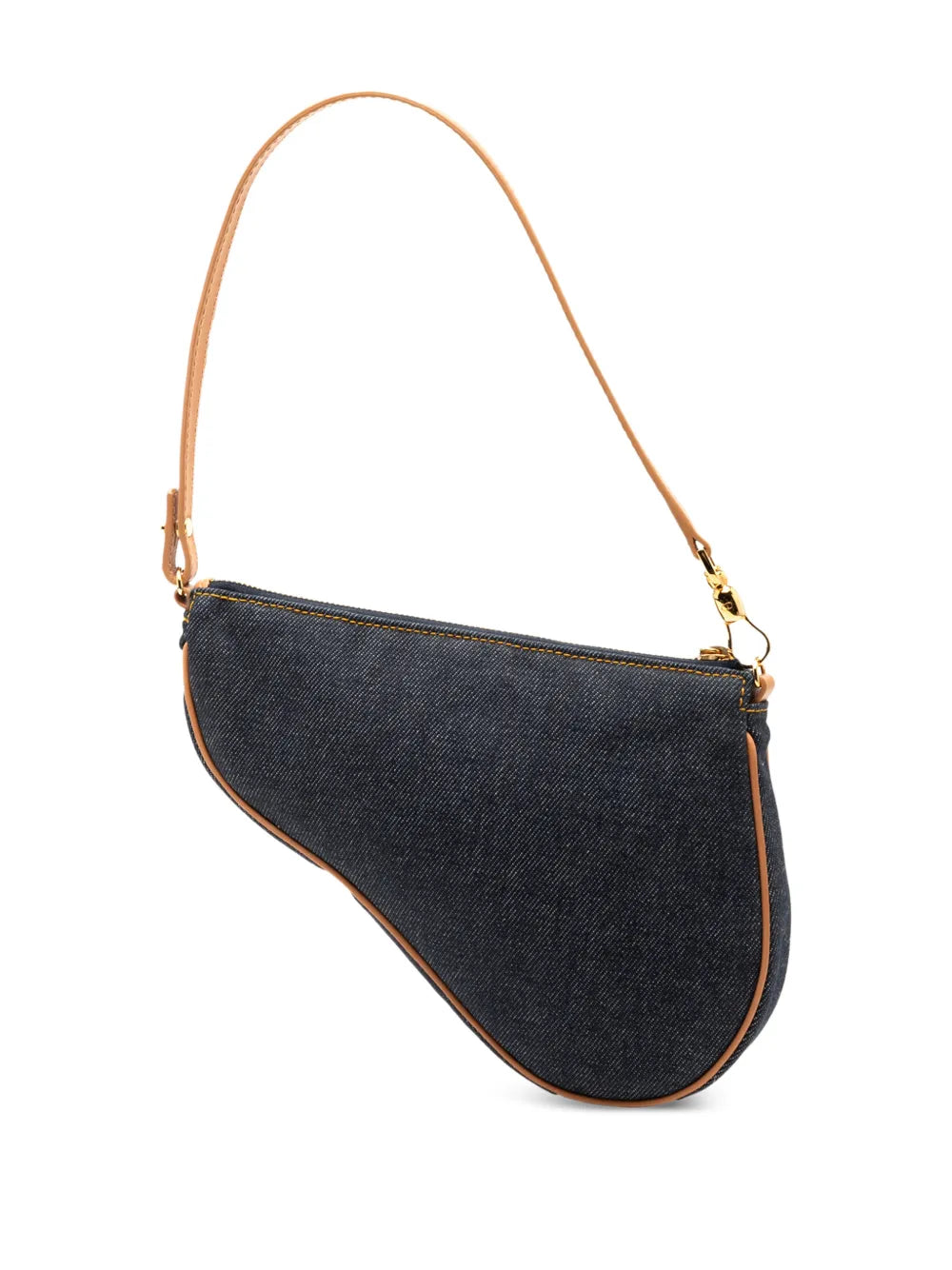 Christian Dior Pre Owned 2001 Mini Denim Saddle Pochette Shoulder Bag — Same as shown — Size One Size — Back View