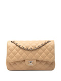 Chanel Pre Owned 2010 2011 Jumbo Classic Lambskin Double Flap Shoulder Bag — Same as shown — Size One Size — Front View