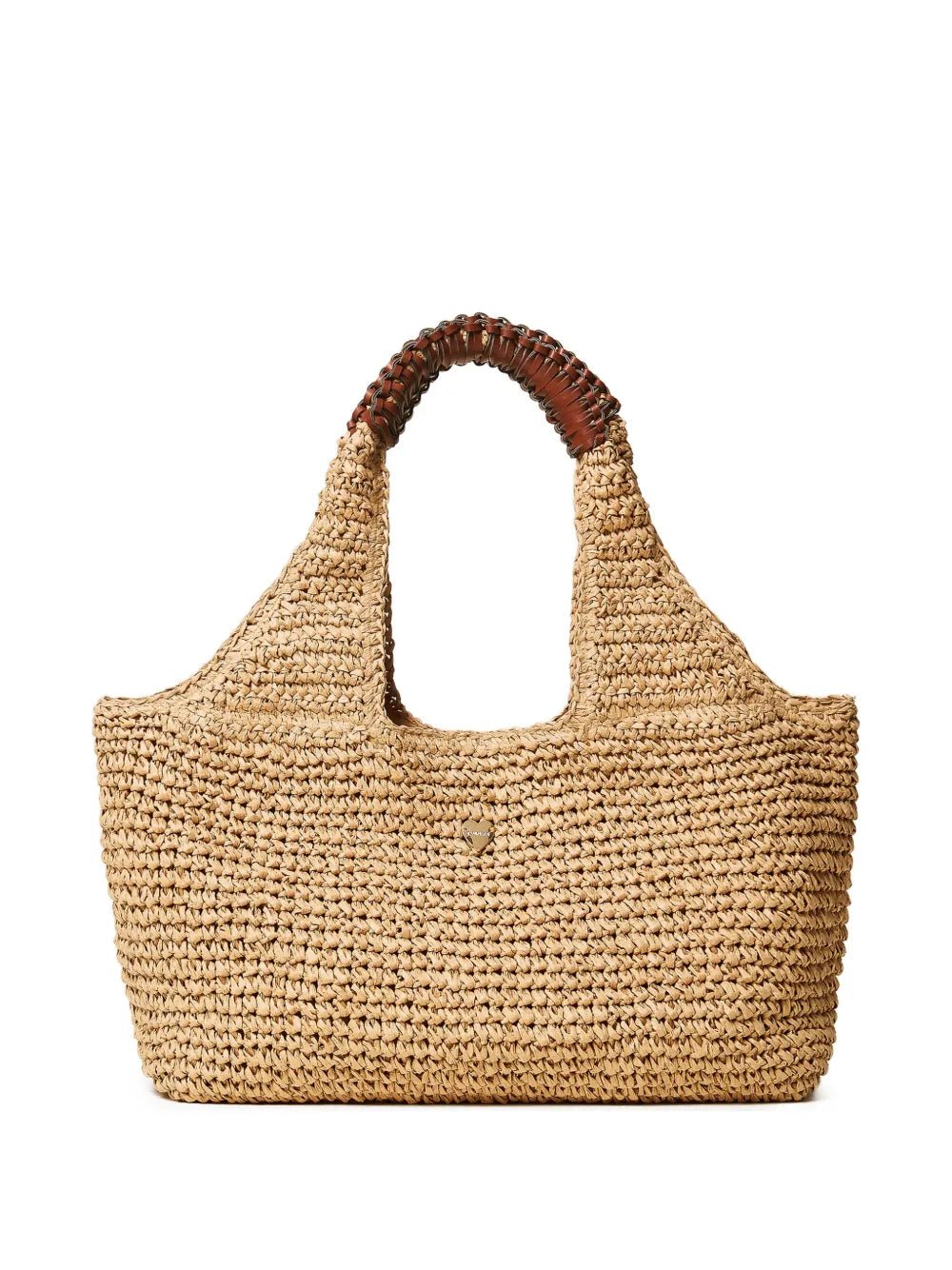 Twinset Woven Effect Logo Plaque Shoulder Bag — Same as shown — Size One Size — Front View