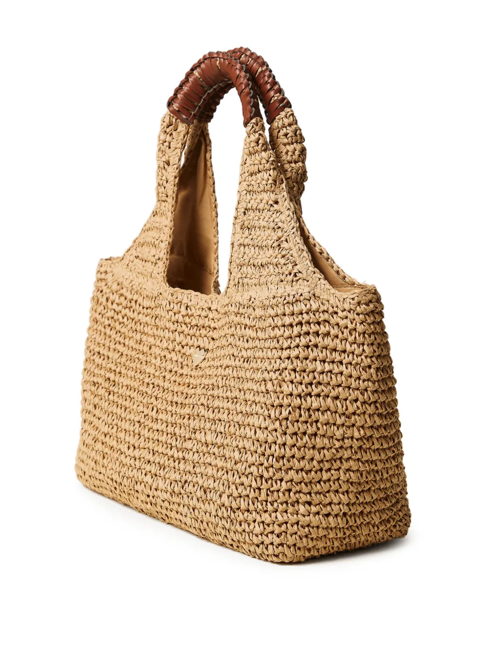 Twinset Woven Effect Logo Plaque Shoulder Bag — Same as shown — Size One Size — Side View
