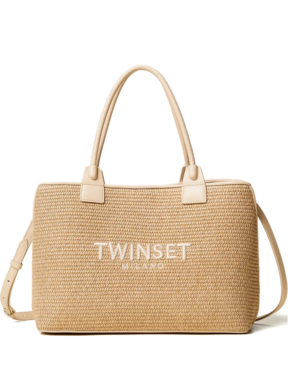 Twinset Woven Tote Bag — Same as shown — Size One Size — Front View