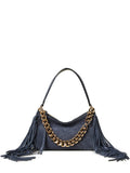 Twinset Liliane Fringed Chain Strap Shoulder Bag — Same as shown — Size One Size — Front View