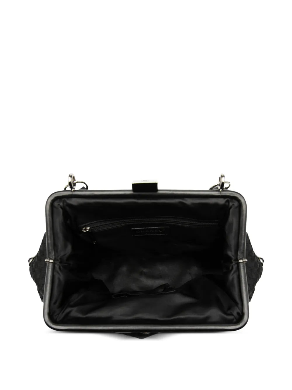 Chanel Pre Owned 2005 2006 Cc Check Embossed Velvet Belted Side Frame Bag Shoulder Bag — Same as shown — Size One Size — Top View