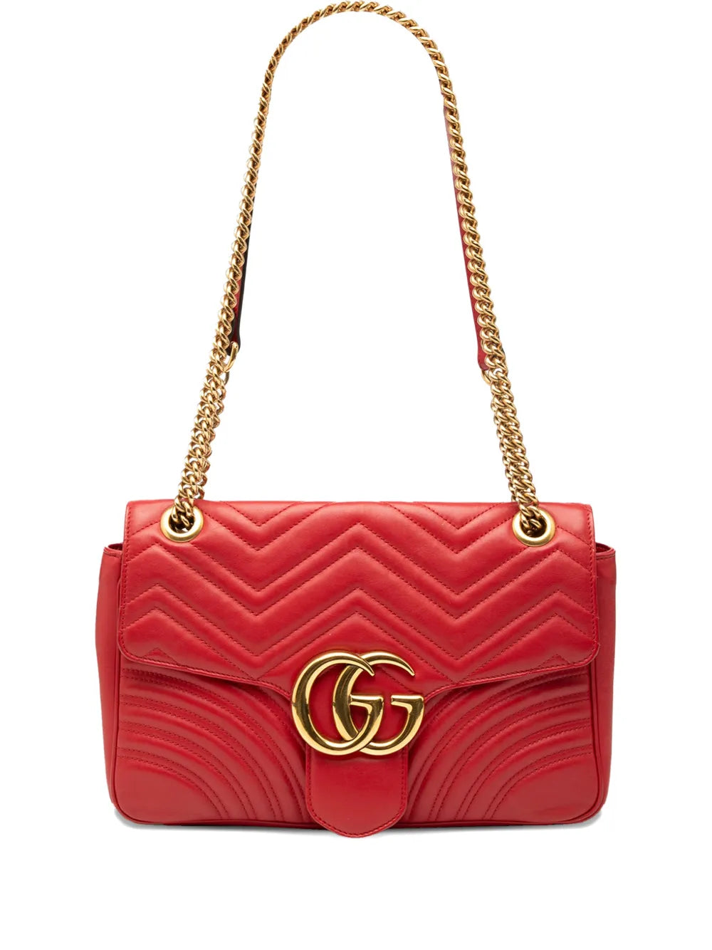 Gucci Pre Owned 2016 2025 Large Gg Marmont Matelasse Leather Shoulder Bag — Same as shown — Size One Size — Front View