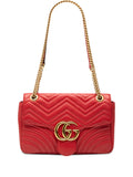 Gucci Pre Owned 2016 2025 Large Gg Marmont Matelasse Leather Shoulder Bag — Same as shown — Size One Size — Front View