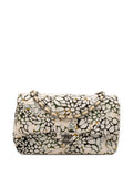 Chanel Pre Owned 2015 2016 Medium Classic Chevron Tweed Floral Double Flap Shoulder Bag — Same as shown — Size One Size — Front View