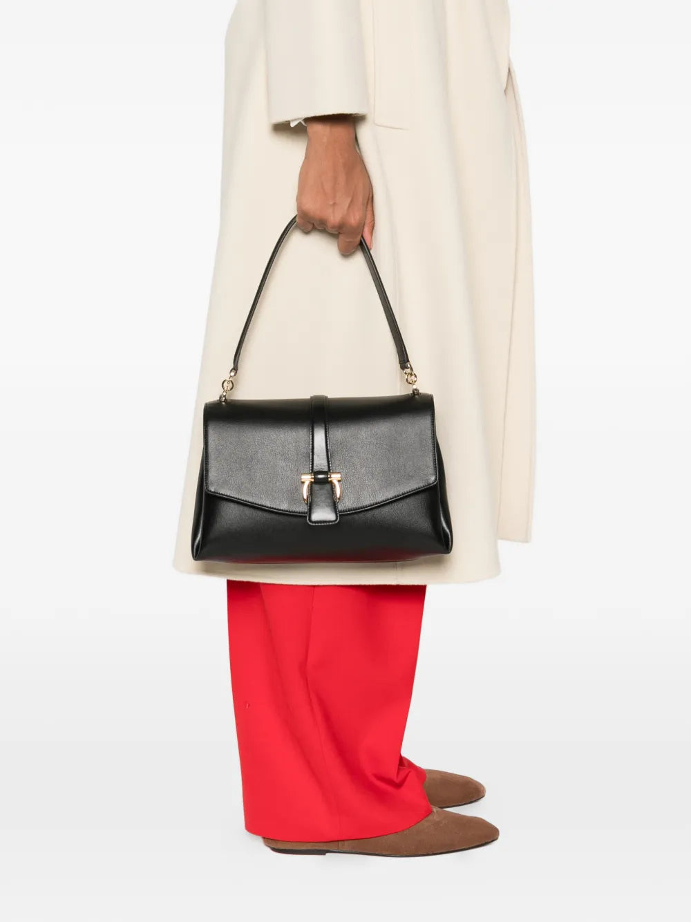 Ferragamo Buckle Tote Bag — Same as shown — Size One Size — Side View