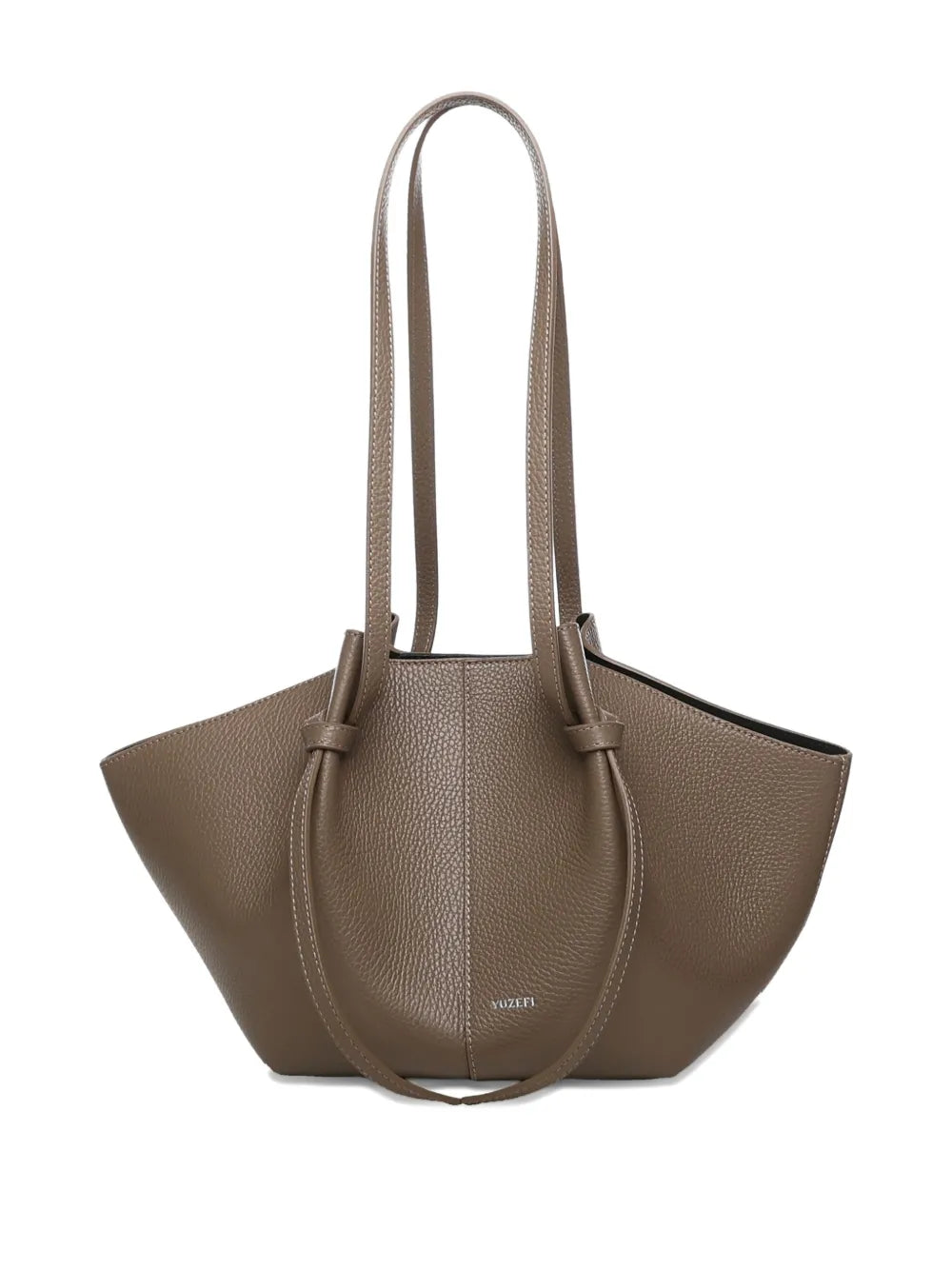 Yuzefi Large Mochi Pebble Grain Knot Leather Shoulder Bag — Same as shown — Size One Size — Front View