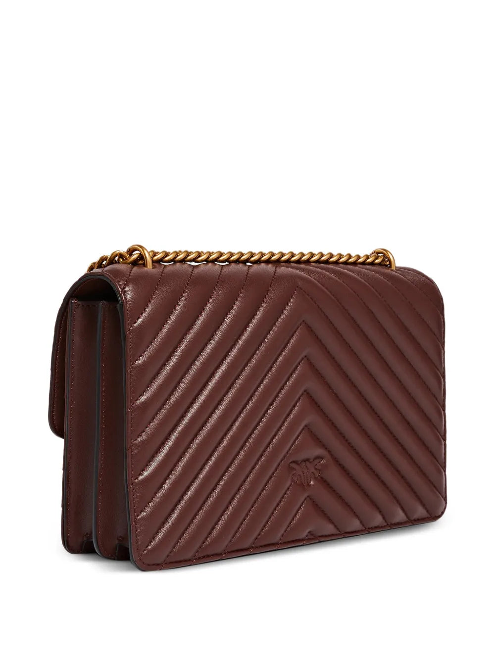 Pinko Medium Love One Chevron Chain Shoulder Bag — Same as shown — Size One Size — Side View