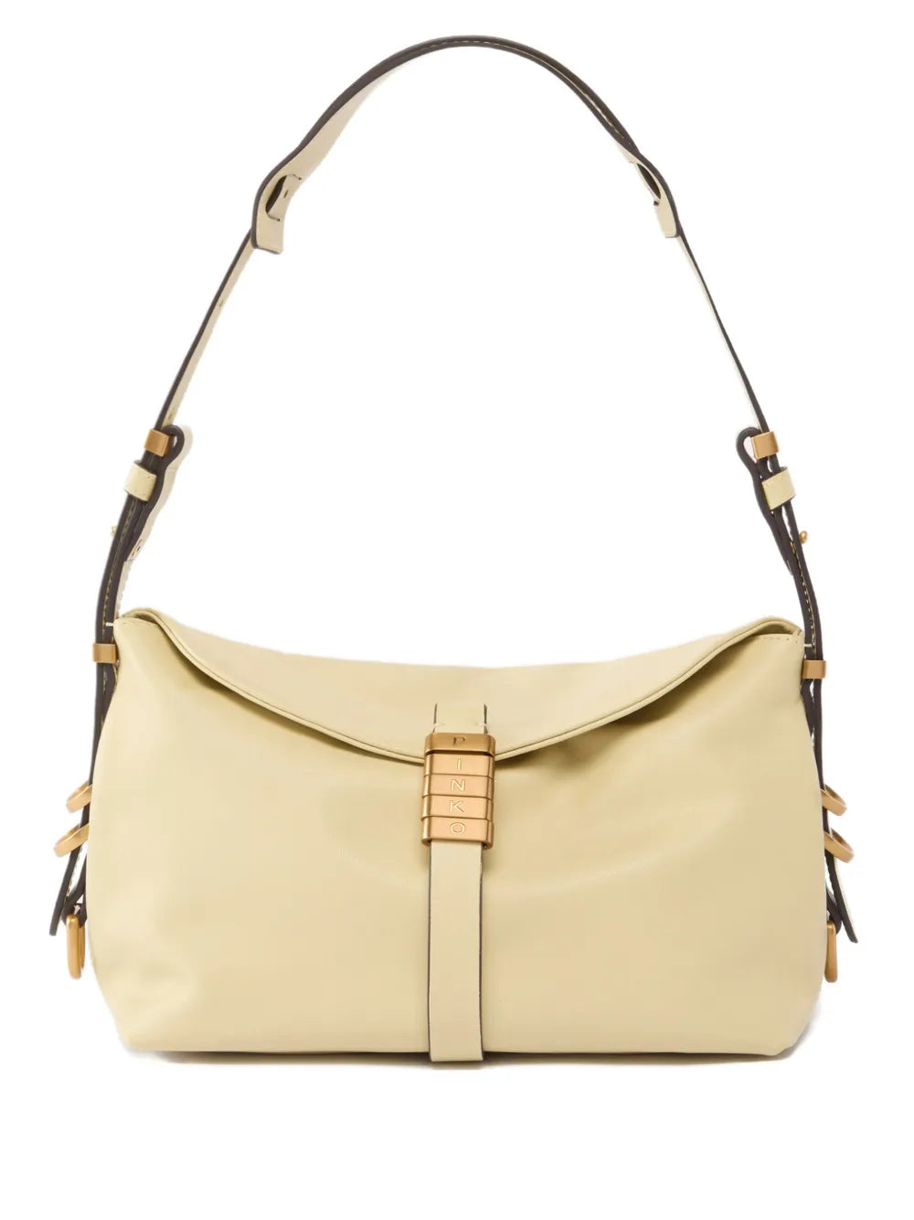 Pinko Small Saddle Leather Shoulder Bag — Same as shown — Size One Size — Front View