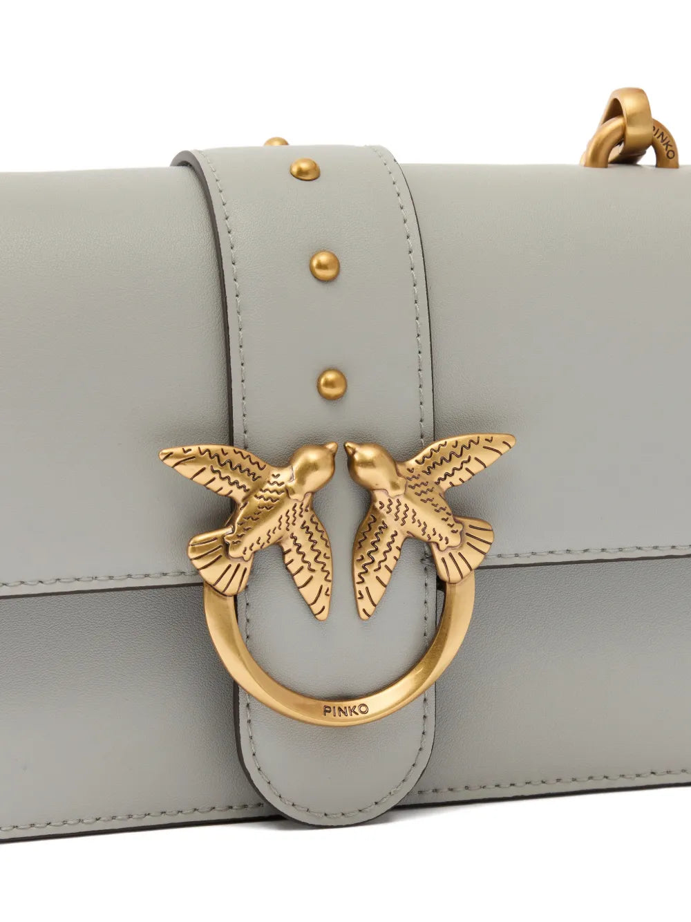 Pinko Small Love One Stud Embellished Shoulder Bag — Same as shown — Size One Size — Back View