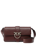 Pinko Medium Love Studded Bird Leather Shoulder Bag — Same as shown — Size One Size — Front View