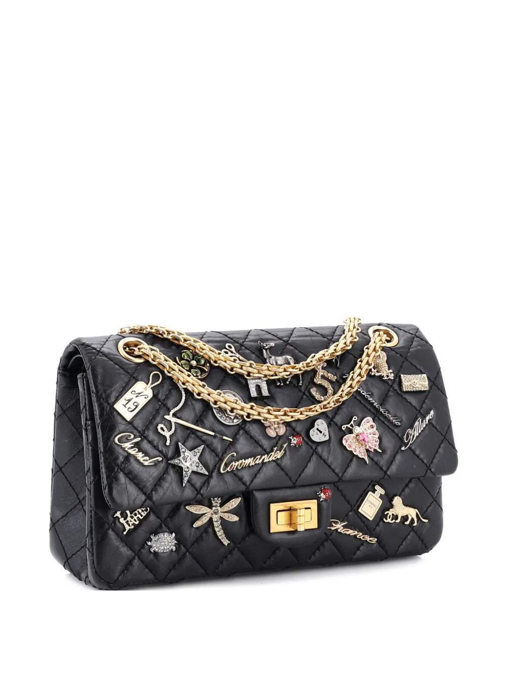 Chanel Pre Owned Lucky Charms Reissue 255 Flap Bag Quilted Aged Calfskin 225 Shoulder Bag — Same as shown — Size One Size — Back View