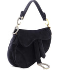 Christian Dior Pre Owned Saddle Handbag Velvet With Crystals Mini Shoulder Bag — Same as shown — Size One Size — Front View