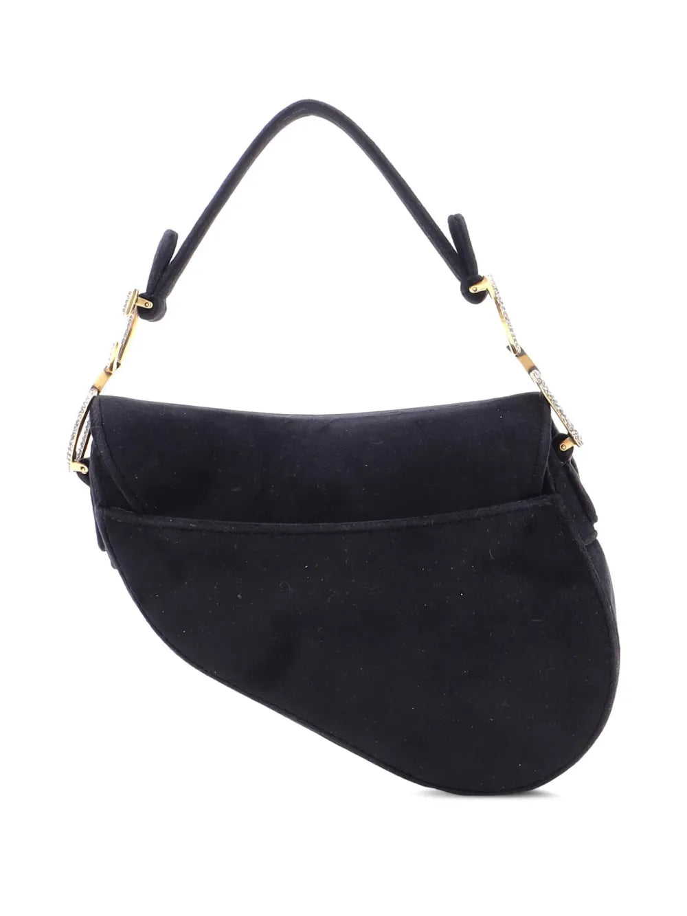 Christian Dior Pre Owned Saddle Handbag Velvet With Crystals Mini Shoulder Bag — Same as shown — Size One Size — Side View