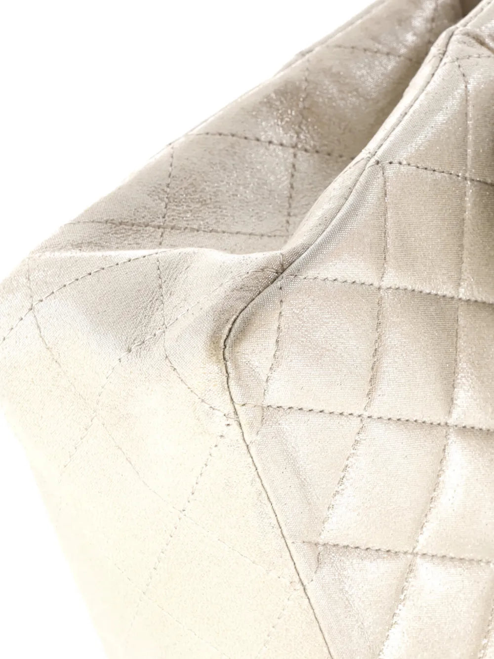 Chanel Pre Owned Classic Double Flap Bag Quilted Metallic Lambskin Medium Shoulder Bag — Same as shown — Size One Size — Top View