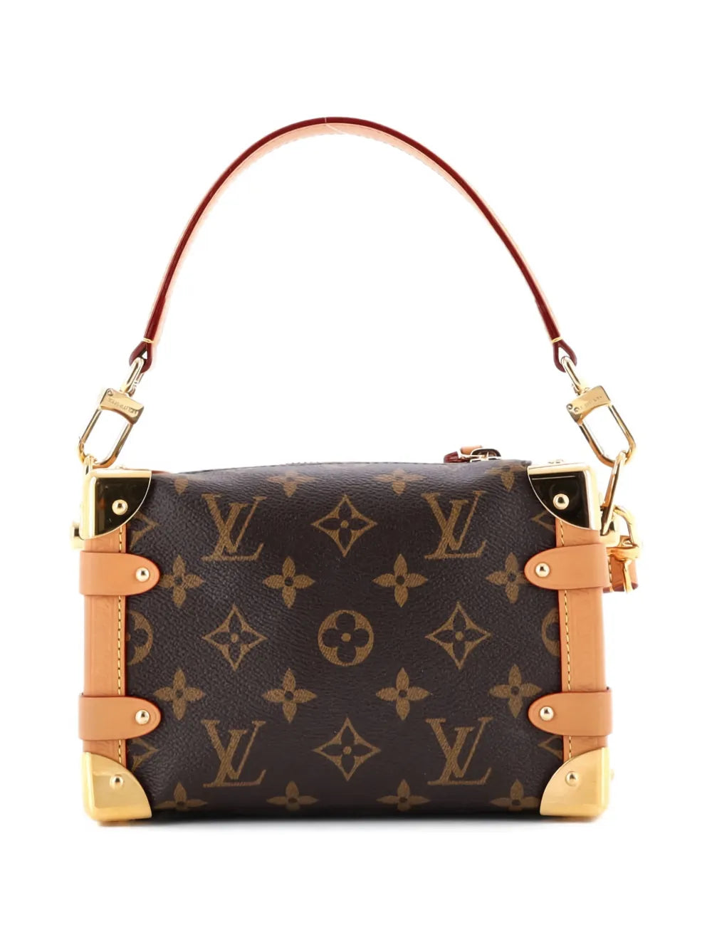 Louis Vuitton Pre Owned Side Trunk Handbag Monogram Canvas Pm Shoulder Bag — Same as shown — Size One Size — Side View