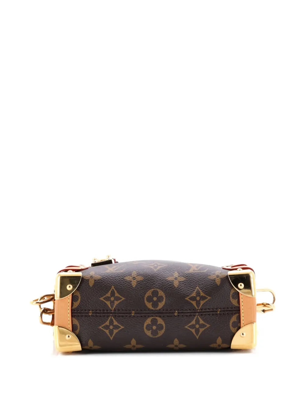 Louis Vuitton Pre Owned Side Trunk Handbag Monogram Canvas Pm Shoulder Bag — Same as shown — Size One Size — Back View