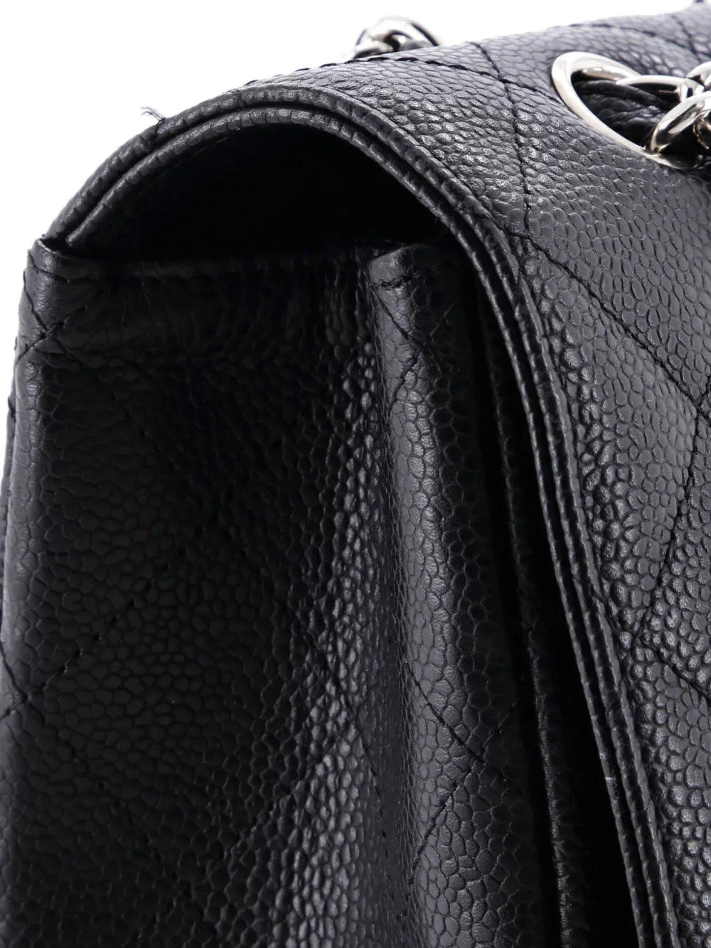 Chanel Pre Owned Classic Single Flap Bag Quilted Caviar Maxi Shoulder Bag — Same as shown — Size One Size — Top View