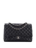 Chanel Pre Owned Classic Single Flap Bag Quilted Caviar Maxi Shoulder Bag — Same as shown — Size One Size — Front View