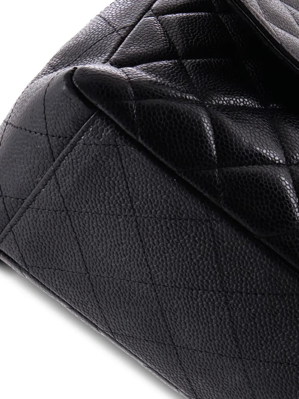 Chanel Pre Owned Classic Single Flap Bag Quilted Caviar Maxi Shoulder Bag — Same as shown — Size One Size — Detail View