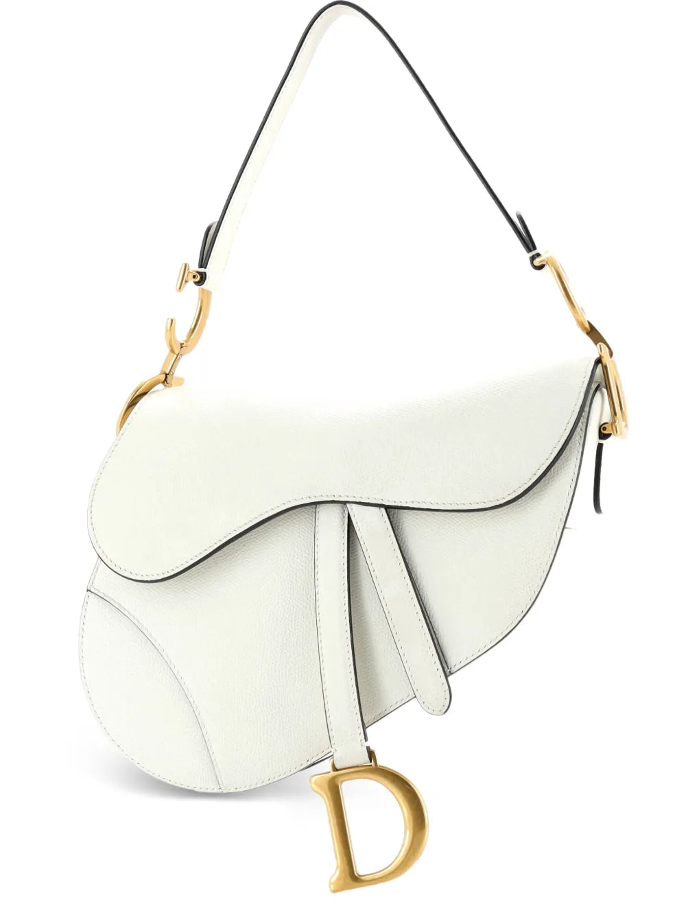 Christian Dior Pre Owned Saddle Handbag Leather Medium Shoulder Bag — Same as shown — Size One Size — Front View