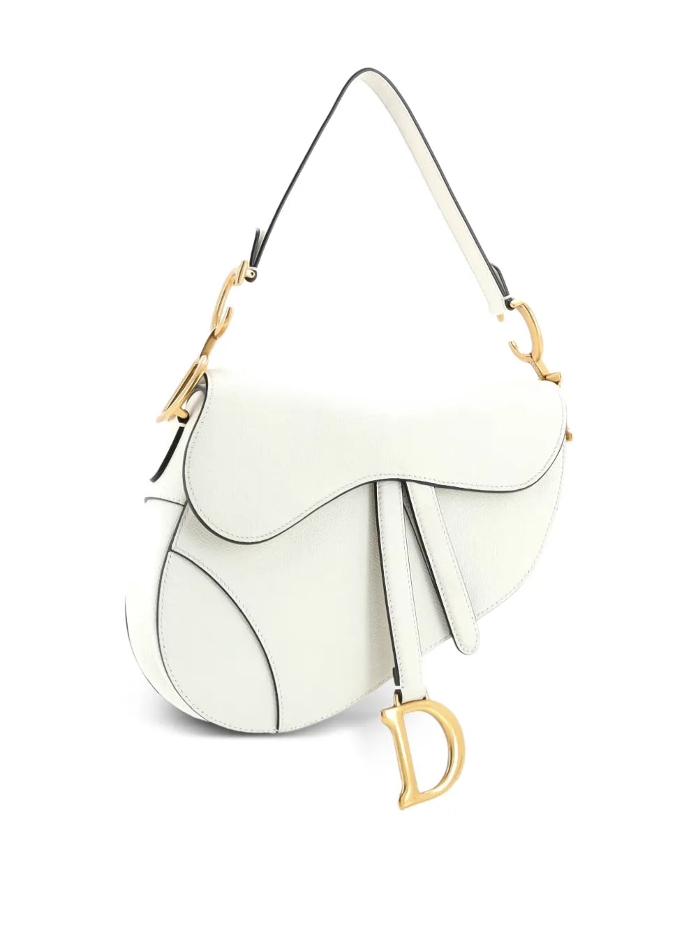 Christian Dior Pre Owned Saddle Handbag Leather Medium Shoulder Bag — Same as shown — Size One Size — Back View