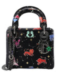 Christian Dior Pre Owned Lady Dior Bag Limited Edition Pixel Zodiac Printed Calfskin Mini Shoulder Bag — Same as shown — Size One Size — Front View