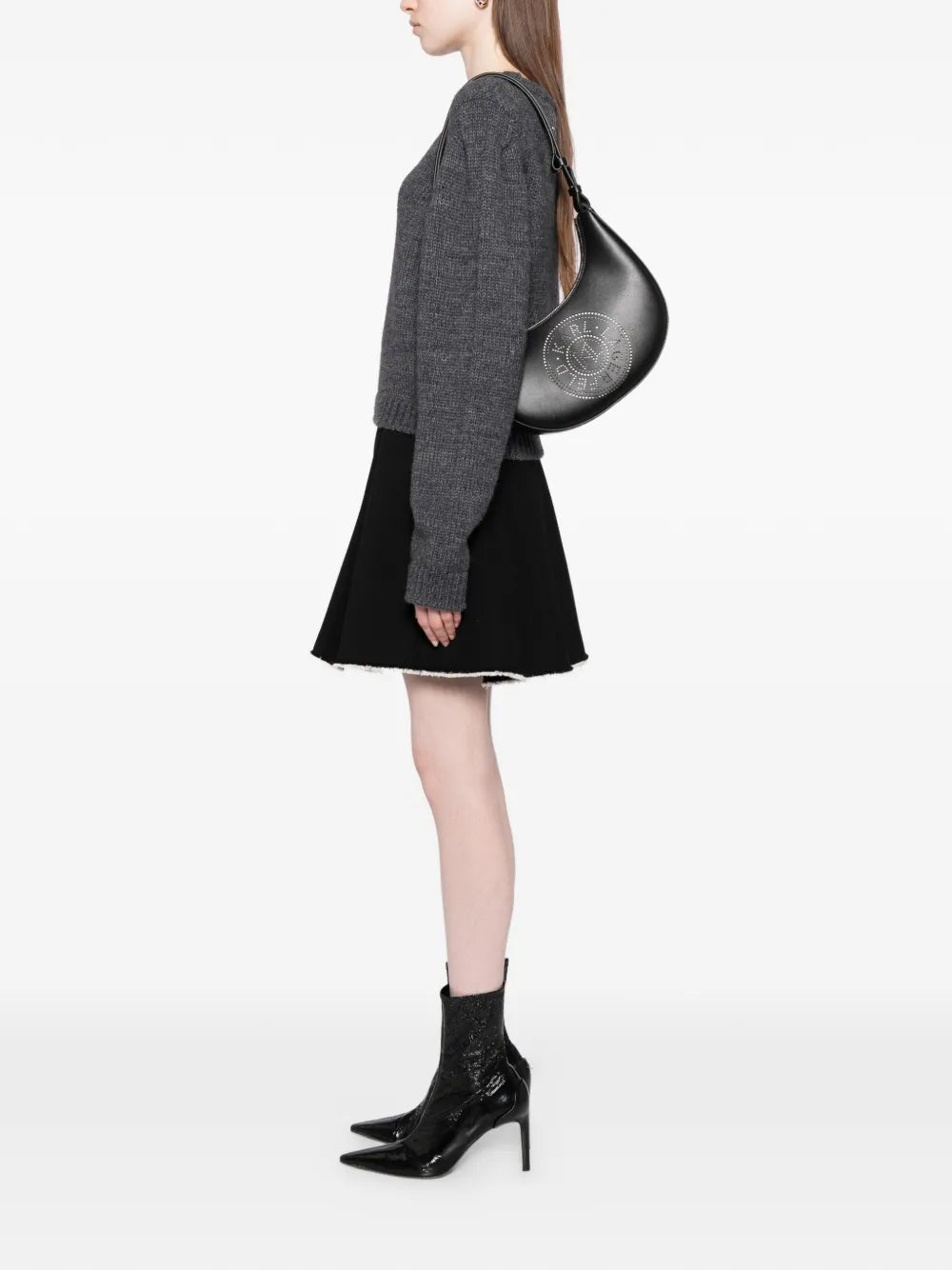Karl Lagerfeld Kcircle Moon Shoulder Bag — Same as shown — Size One Size — Side View
