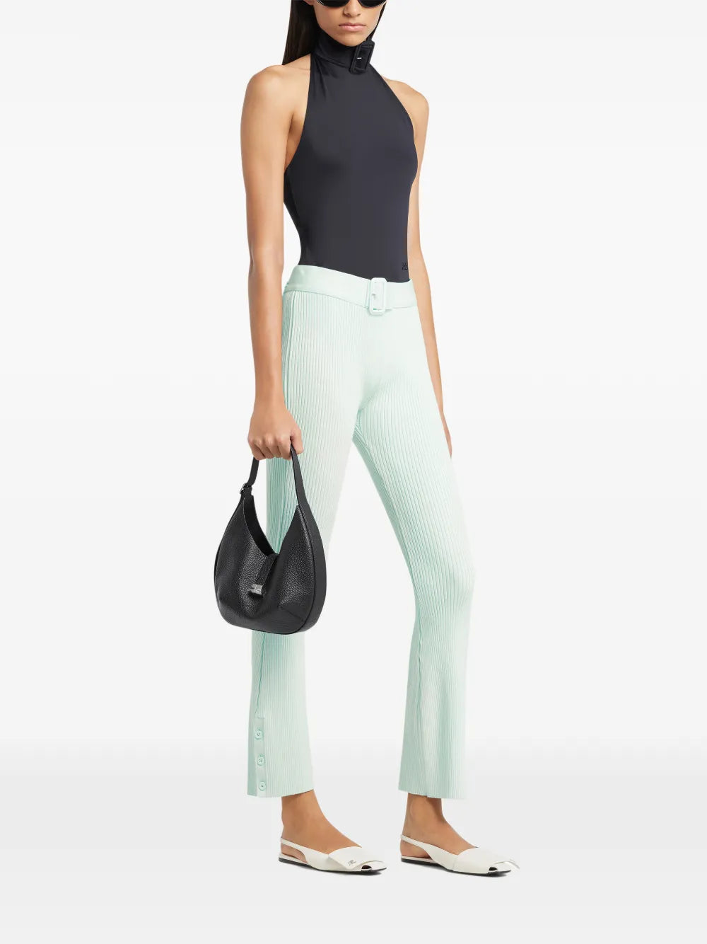 Courreges Logo Buckle Shoulder Bag — Same as shown — Size One Size — Side View