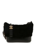 Chanel Pre Owned 2019 Small Gabrielle Fur Trim Shoulder Bag — Same as shown — Size One Size — Front View