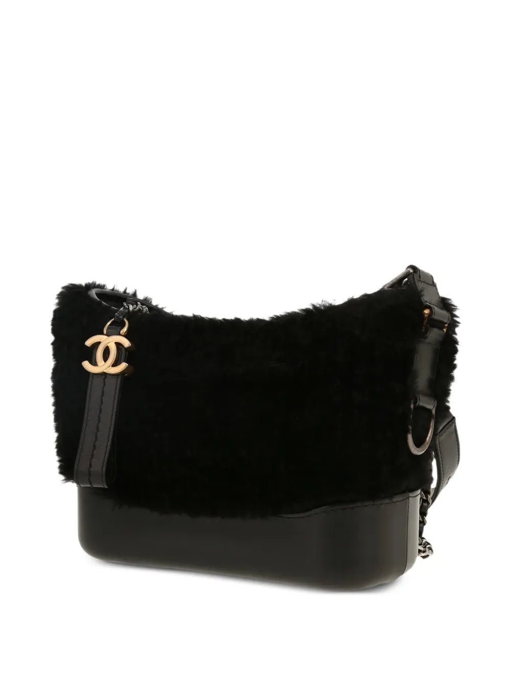 Chanel Pre Owned 2019 Small Gabrielle Fur Trim Shoulder Bag — Same as shown — Size One Size — Detail View