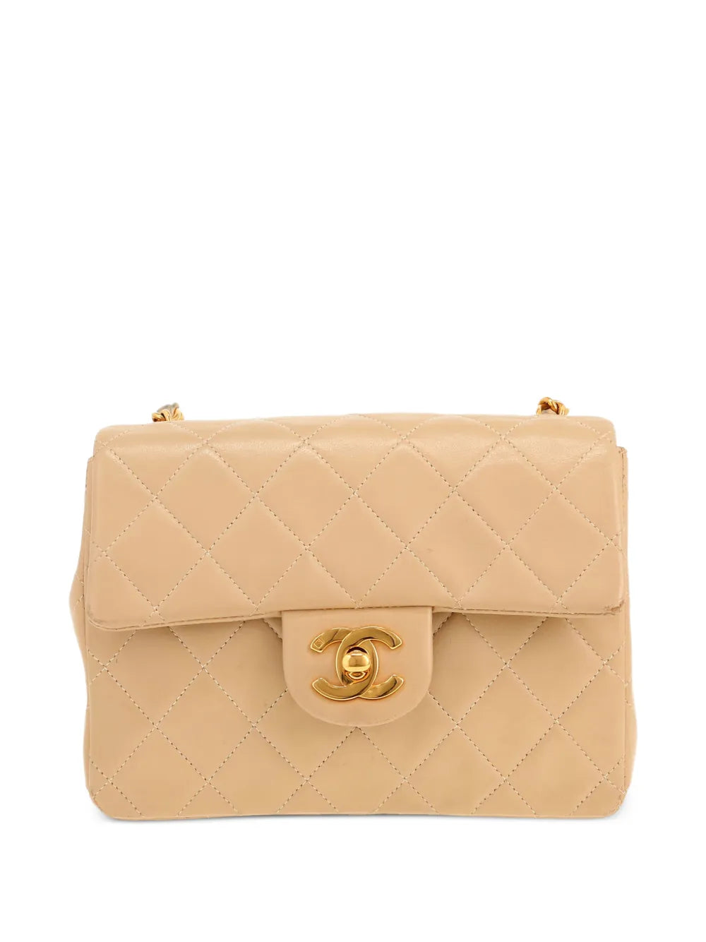 Chanel Pre Owned 1996 Mini Carre Quilted Shoulder Bag — Same as shown — Size One Size — Front View