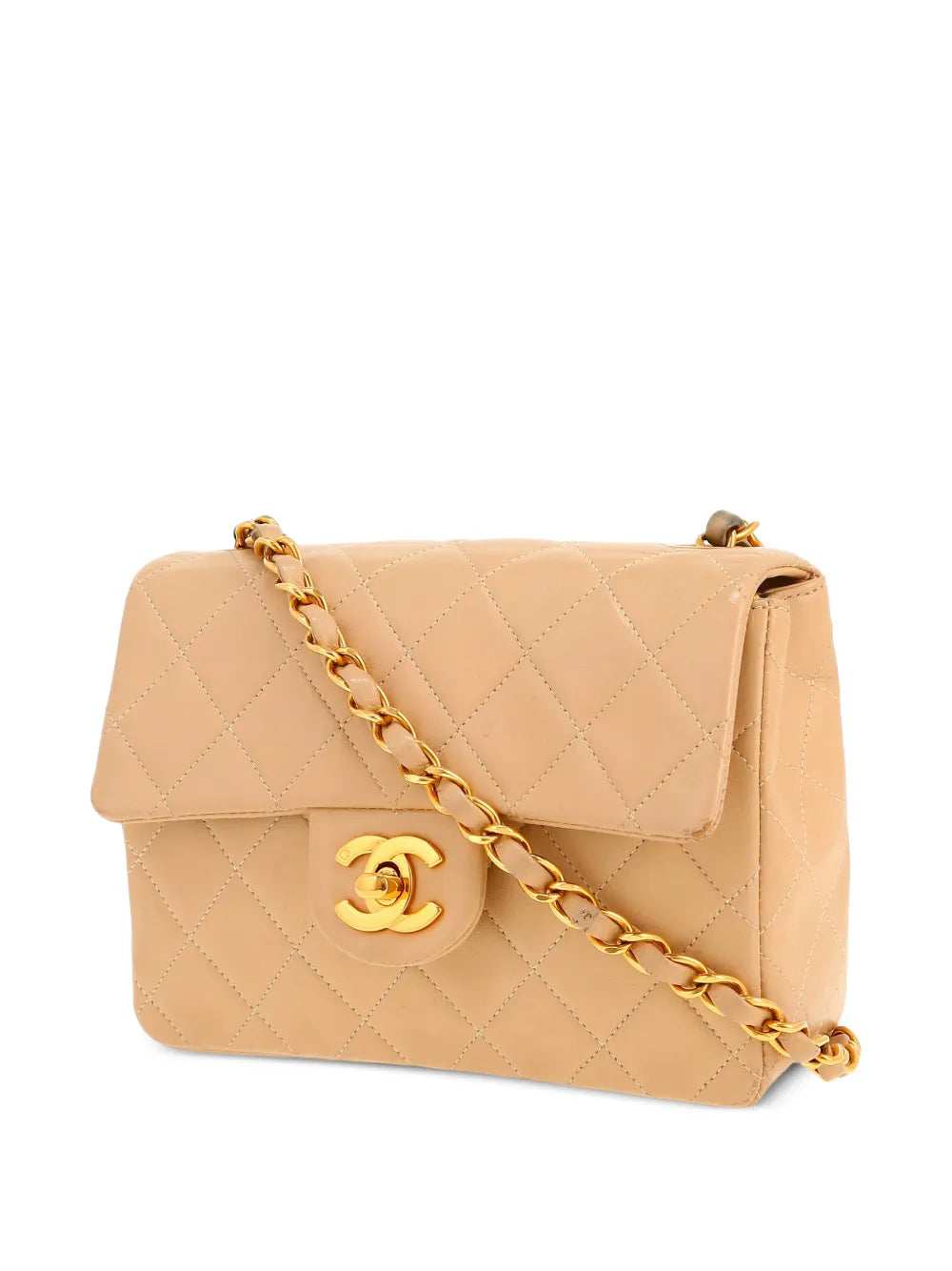 Chanel Pre Owned 1996 Mini Carre Quilted Shoulder Bag — Same as shown — Size One Size — Back View