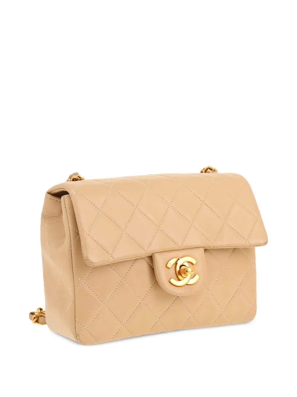 Chanel Pre Owned 1996 Mini Carre Quilted Shoulder Bag — Same as shown — Size One Size — Top View